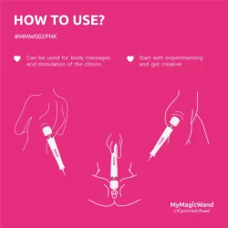 Alternative view of MyMagicWand Pink - Powerful Multispeed Electric Massager 6 Modes