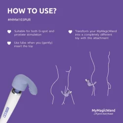 Alternative view of MyMagicWand Silicone G-Spot Accessory Purple - Flexible Attachment