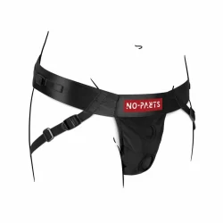 Alternative view of No-Parts Taylor Adjustable Strap-On Harness Double O-Ring System, Black