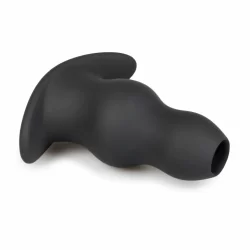 Alternative view of Ouch! Silicone Hollow Plug Medium - Soft Flexible Design, Black