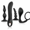 Evolved Intro to Prostate Set Black - Silicone Anal Training Kit 4pcs
