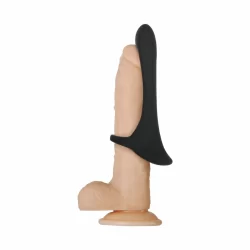 Evolved Cock Armor Rechargeable Silicone Vibrating Ring Black