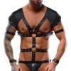 Svenjoyment Bondage Men's Harness Body S Black Adjustable Straps - Asu ja Lelu