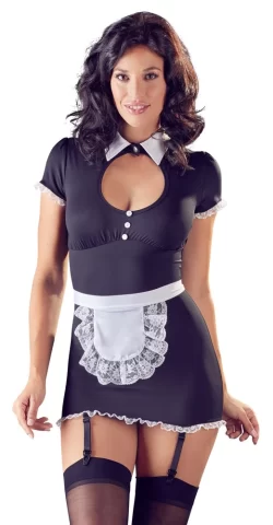 Cottelli Collection Maid-Style Suspender Dress with Removable Apron S - Asu ja Lelu