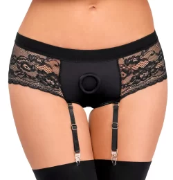 Bad Kitty Strap-On Panties XS Black with Adjustable Suspenders