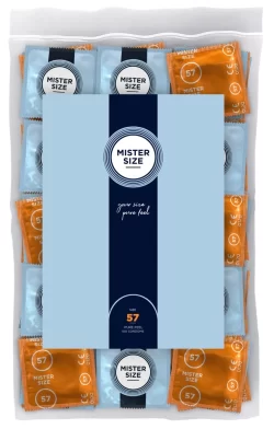 Mister Size 57mm - Ultra-Thin Vegan Latex Condoms, 100-Pack