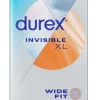 Durex Invisible XXL Ultra Thin Silicone Lubricated Condoms 8-Pack - Asu ja Lelu