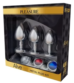 Alive Metal Plug Kit Trio - Multi-Size Analogue System, Colorful Gems