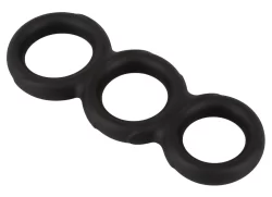 Alternative view of Erecto Triple Ring Liquid Silicone Anatomical Support System Black