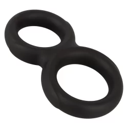 Alternative view of Erecto Double Support Ring Liquid Silicone Flexible Black 19g