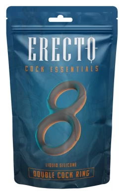 Erecto Double Support Ring Liquid Silicone Flexible Black 19g