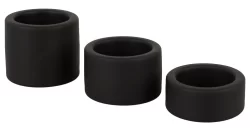 Alternative view of Erecto Liquid Silicone Ball Ring Set - 3 Sizes, Flexible, Black