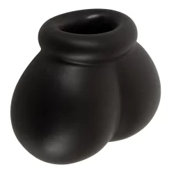 Alternative view of Erecto Liquid Silicone Anatomical Ball Support Ring 7x8.5cm Black