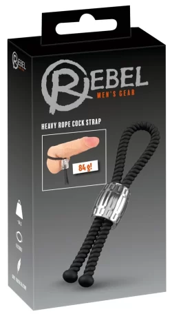 Rebel Heavy Rope Adjustable Anatomical Silicone Loop with Metal Weight 14.5cm