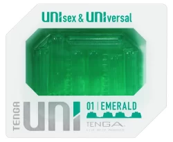 Tenga UNI Emerald Flexible Intimate Sleeve, Dual-Texture, 6 cm, TPE
