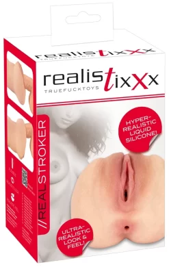Realistixxx RealStroker Anatomical Dual-Channel Silicone Model 17.5cm