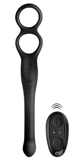 Alternative view of Rocks-Off Vibe Intimate Silicone Duo Ring & Anal Massager, 23.1 cm Black