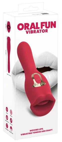 You2Toys Oral Fun Vibrator L Dual-Ended Moving Lips Pink 22.2cm