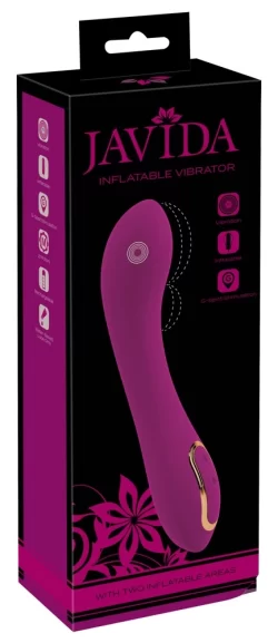 Javida Inflatable Vibrator - Adjustable Silicone Intimate Device, 21.1 cm