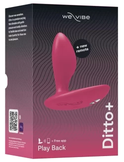 We-Vibe Ditto+ Cosmic Pink - Remote Vibrating Plug, Waterproof, Silicone