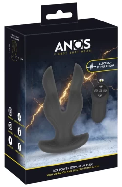 ANOS RC Power Expander Plug Silicone Dual-Arm Vibrating & E-Stim 11cm
