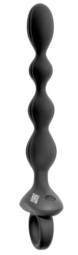 Alternative view of ANOS Flexible Beads Vibrating Intimate Trainer Silicone USB 21.1cm Black