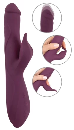 Alternative view of Javida 3F Vibrator Thrusting Rechargeable Silicone Dual Action 25cm