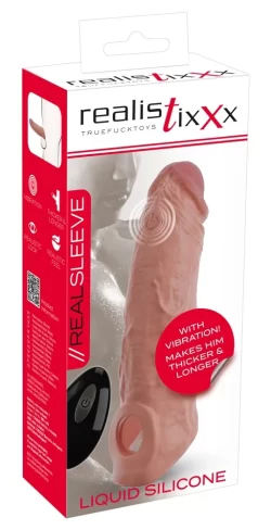 Realistixxx RealSleeve Vibrating Extension 20 cm Liquid Silicone