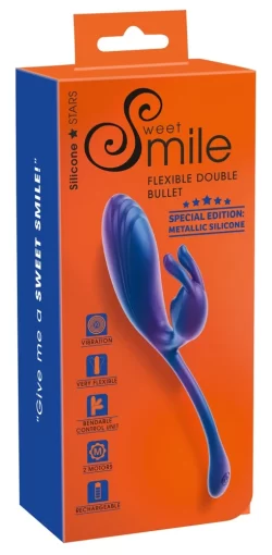 Sweet Smile Metallic Flexible Double Silicone Dual-Action System 22.5cm