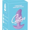 Cuties Vibrating Plug Purple - Compact Silicone Model, 7 Modes, 8 cm
