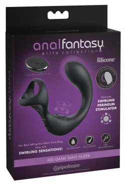 Anal Fantasy Elite Ass-Gasm Taint-Alizer Black Intimate System 14cm