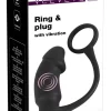 Black Velvets Intimate Duo Set - Silicone Ring & Vibro Plug - Asu ja Lelu