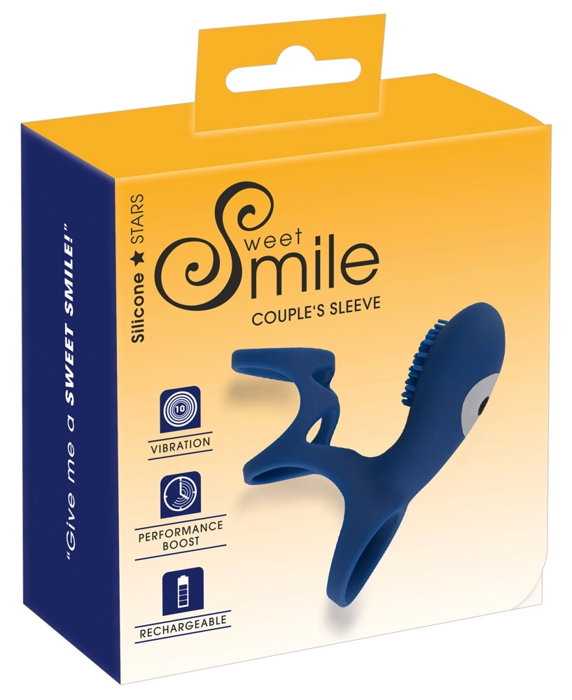 Sweet Smile Intimate Sleeve Rechargeable 10 Modes Silicone 10x3cm - Asu ja Lelu