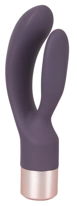 Alternative view of Elegant Double Vibe Silicone Intimate System, USB, 15.2 cm, Purple