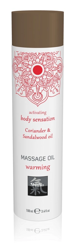 Shiatsu Sensual Warming Massage Oil Coriander 100ml - Skin Care Formula - Asu ja Lelu