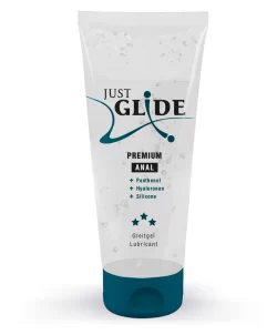 Just Glide Premium Anal Gel 200ml with Hyaluronic Acid & Panthenol