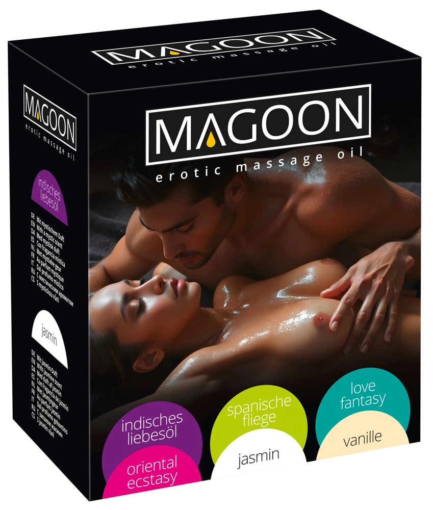 Magoon Massage Oil Set 6x200ml - Assorted Fragrances - Asu ja Lelu