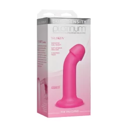 Alternative view of Doc Johnson The Tru Curve Platinum Silicone Intimate Model 6'' Curved Pink
