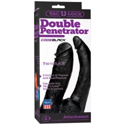 Alternative view of Doc Johnson Code Black Double Attachment 6-Inch Vac-U-Lock System