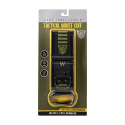 Alternative view of Doc Johnson Kink Tactical Wrist Cuffs Adjustable Black/Green Neoprene