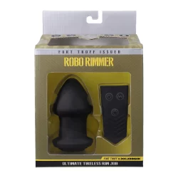 Alternative view of Doc Johnson Robo Rimmer X Vibrating Rotating Plug Black Remote Control