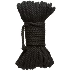Bind and Tie Hemp Rope 6mm 50ft Black - Durable Natural Fiber