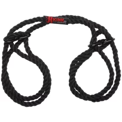 Restrain Bind Tie 6mm Hemp Cuffs Black - Adjustable Wrist or Ankle Model