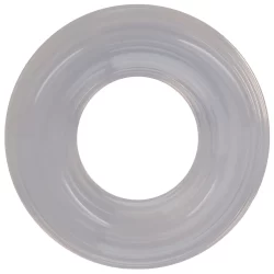 Rock Solid Ribbed Donut Ring - Textured Silicone, Black, Stretch Fit