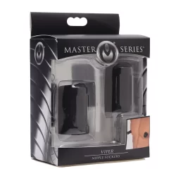 Alternative view of XR Brands Viper Nipple Suction Cups Black TPE 1.5" Compact Design