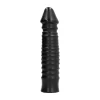 All Black 069 Intimate Machine Ribbed 26cm Black Silicone Model - Asu ja Lelu