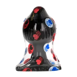 Alternative view of All Black Model 9018 Silicone Anal Plug 17.5 cm - Grooved Black Edition