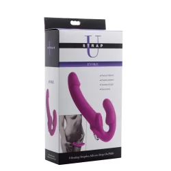 Alternative view of Evoke Strapless Vibrating Silicone Intimate Device Purple