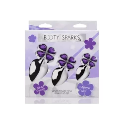 Alternative view of XR Brands Violet Flower Intimate Plug Set 3-Piece Aluminium Purple