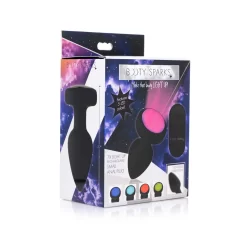 Alternative view of XR Brands Silicone LED Vibrating Plug Medium - Remote Control, 7 Modes